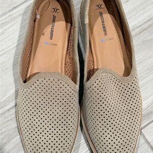Johnston & Murphy Tan Perforated Loafers